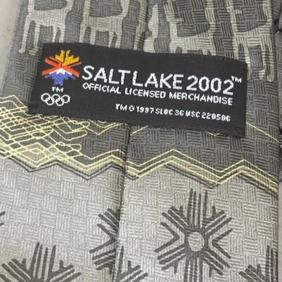 2002 Salt Lake City winter Olympics necktie Vintage SLC - Picture 2 of 2